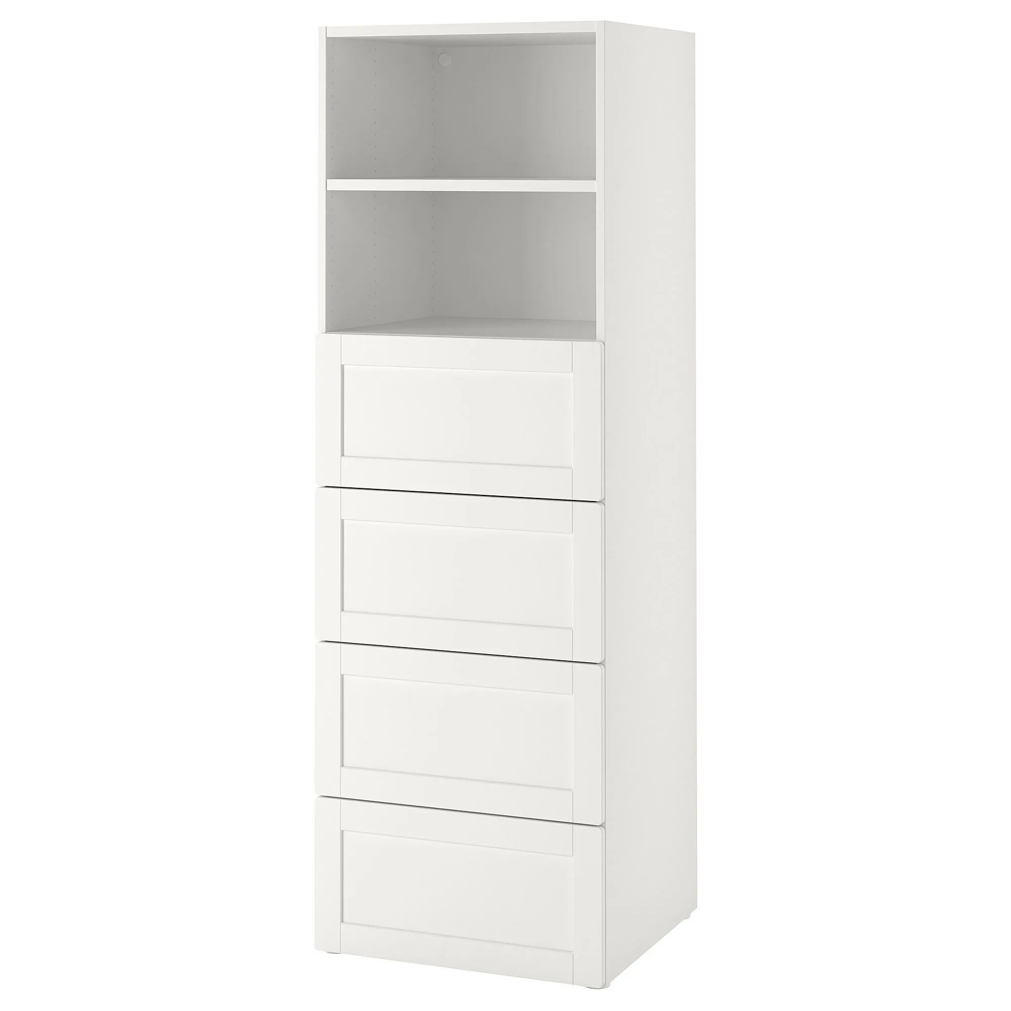 

Детский комод, белый каркас, 60x55x180 см, PLATSA/SMÅSTAD IKEA