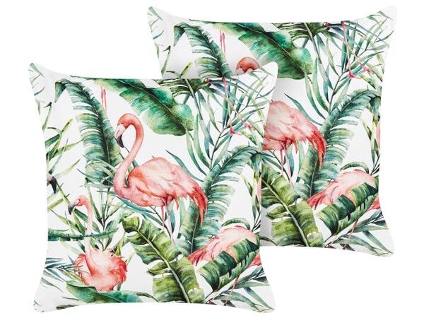 

Подушка Beliani 2 шт ELLERA, 45x45x45 см цвет grün/multicolor/pink/weiß