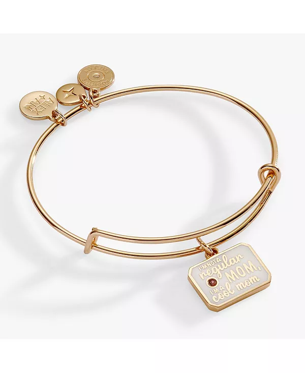 

Браслет с подвеской «Я не обычная мама, я классная мама» Alex And Ani, gold