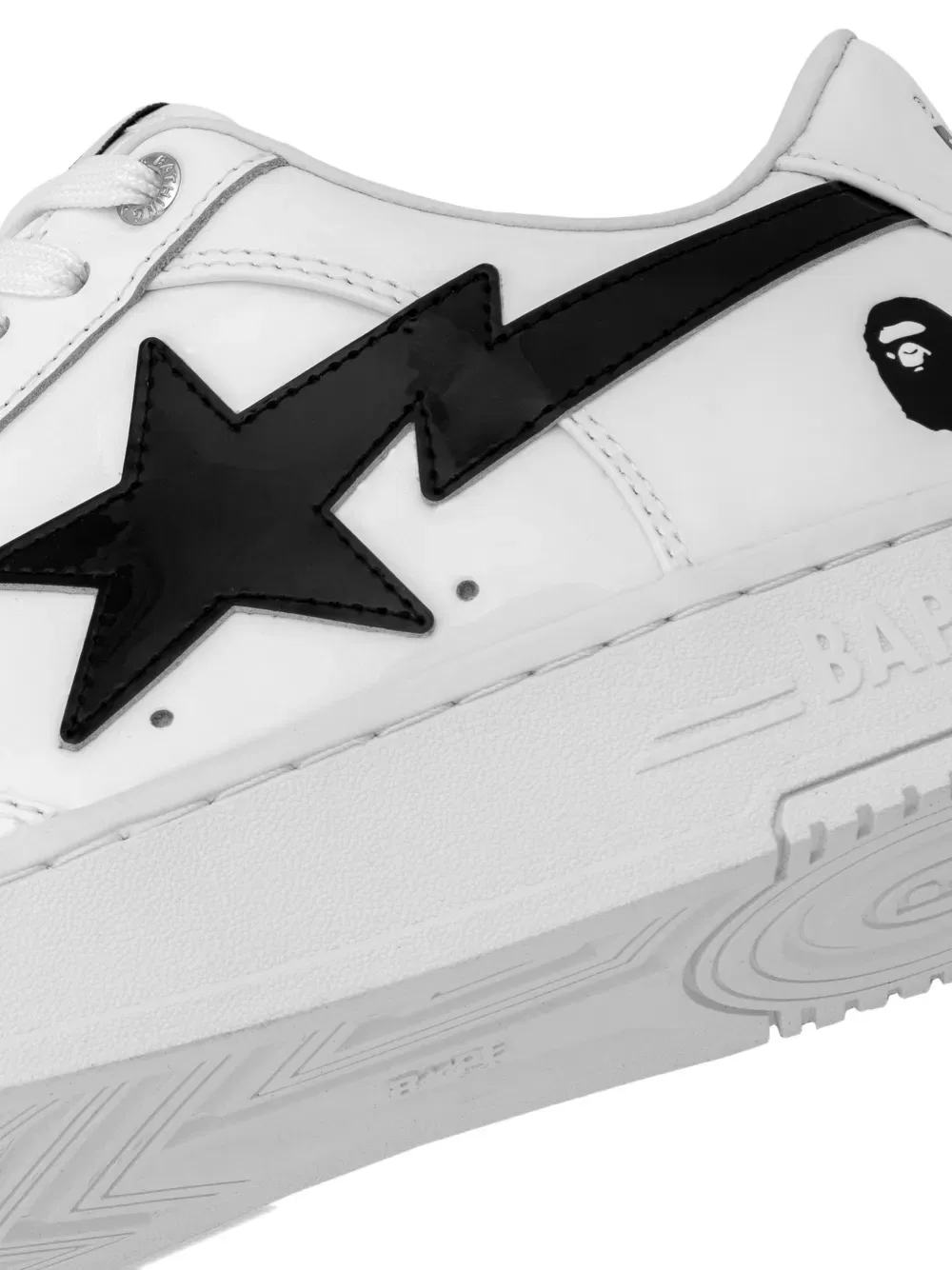 Кроссовки Bape Sta #2 на шнуровке A Bathing Ape, белый — фото 4
