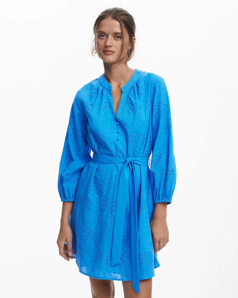 

Платье с вырубкой в виде пальм Desigual, синий