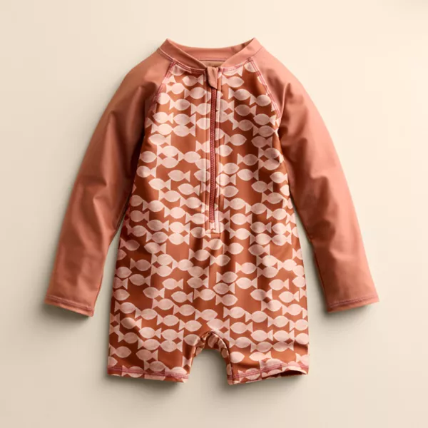 

Детский комбинезон для малышей и малышей Little Co. By Lauren Conrad, цвет clay fish print