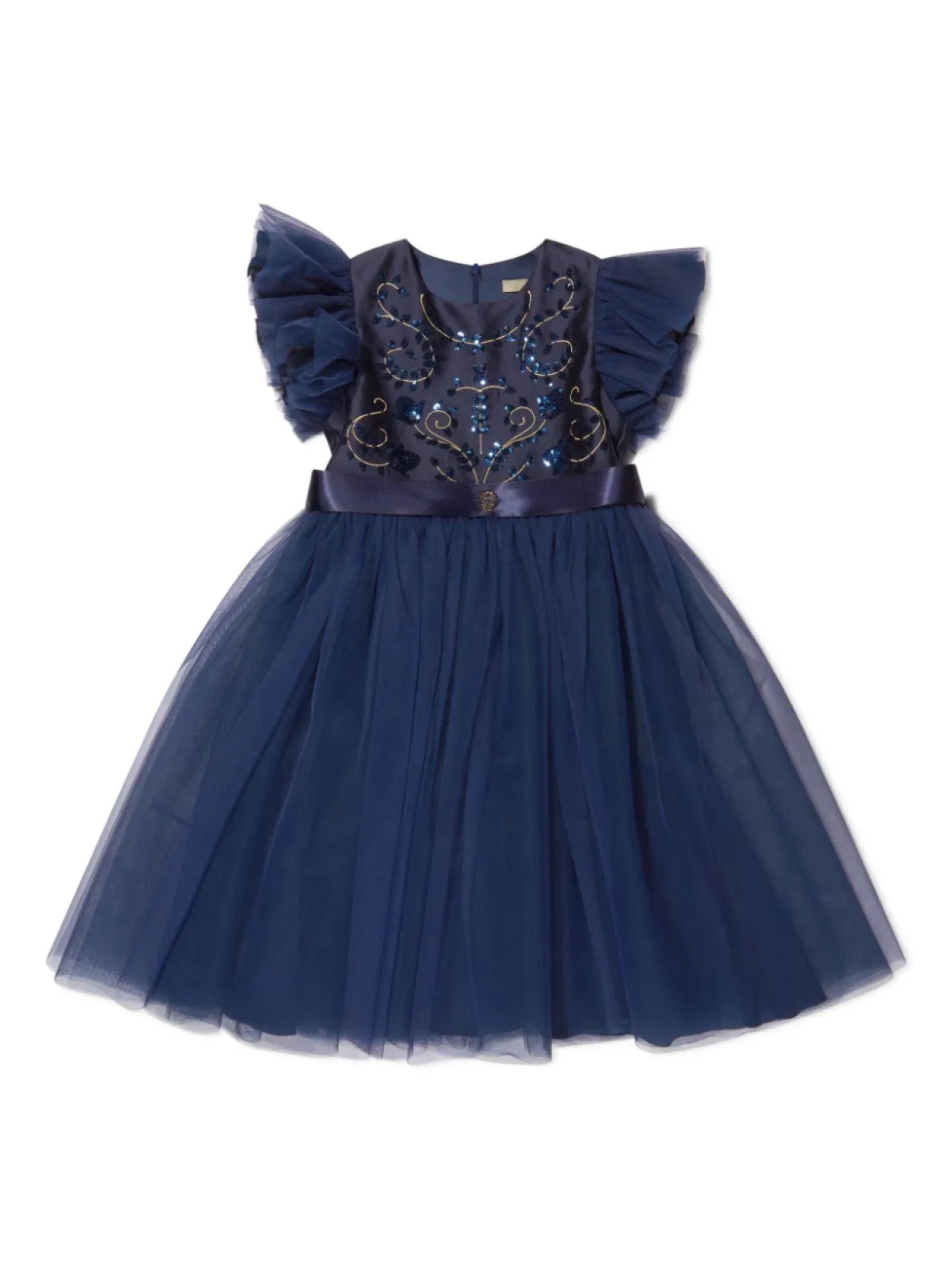 

Платье ELIE SAAB JUNIOR, украшенное пайетками, синий