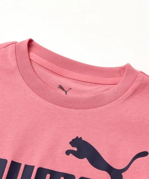 Детский комплект из футболки и шорт для девочек с логотипом PUMA, Розовый — фото 3