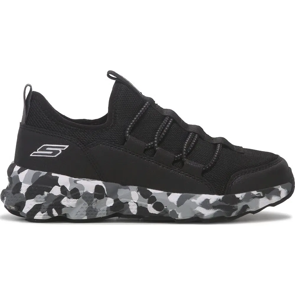 Детские спортивные кроссовки-слипоны Skechers, Black/White/Charcoal — фото 2