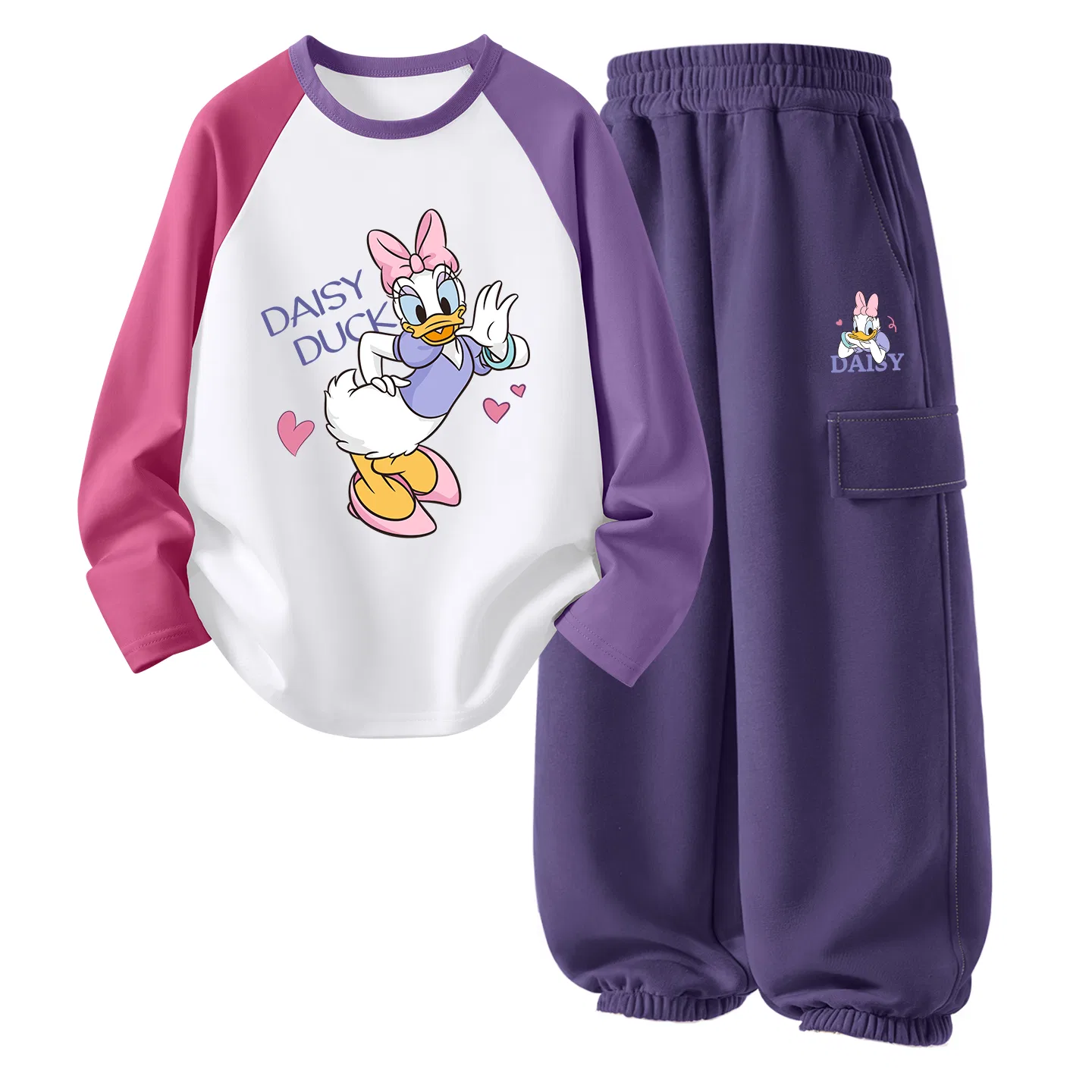 Детский комплект спортивной одежды с принтом, Disney, Di Cute Duck Rose Purple+Di Smile Dark K Pulse Purple