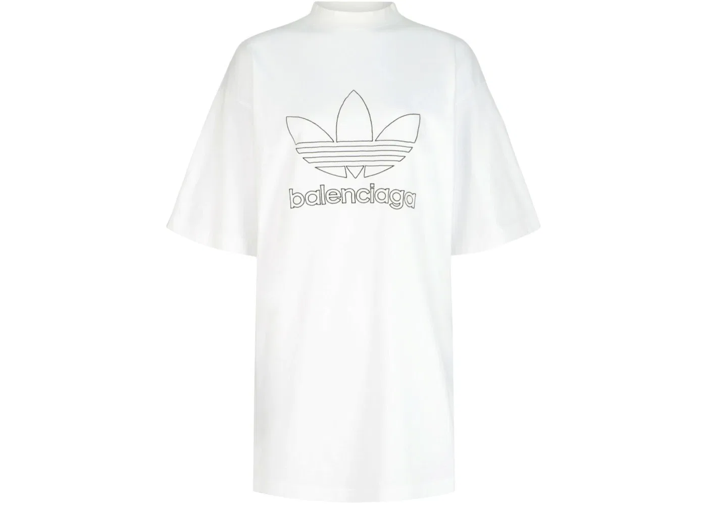 Женская футболка с логотипом x Adidas Balenciaga, белый/черный