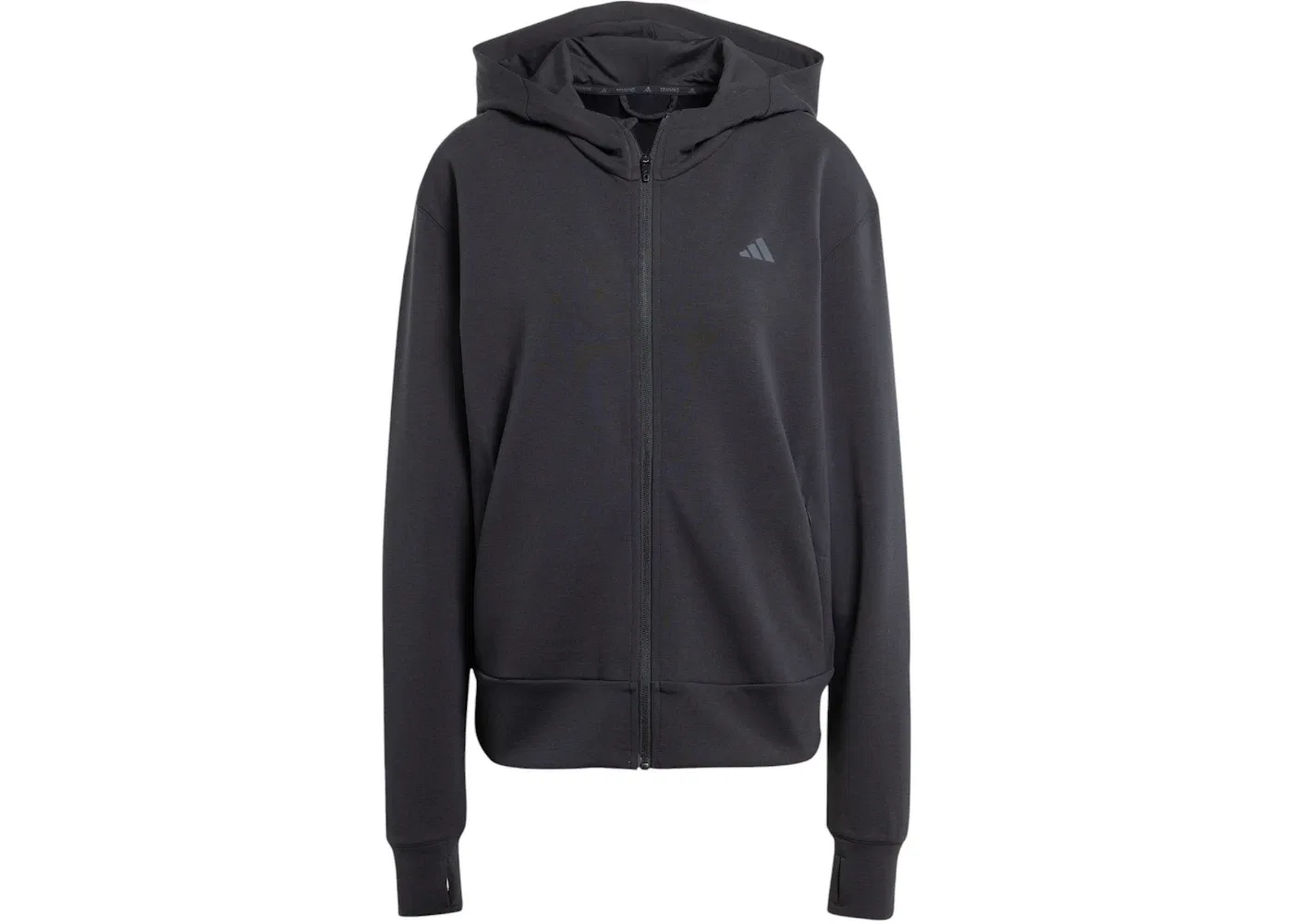Женская худи с капюшоном на полной молнии Adidas, Black