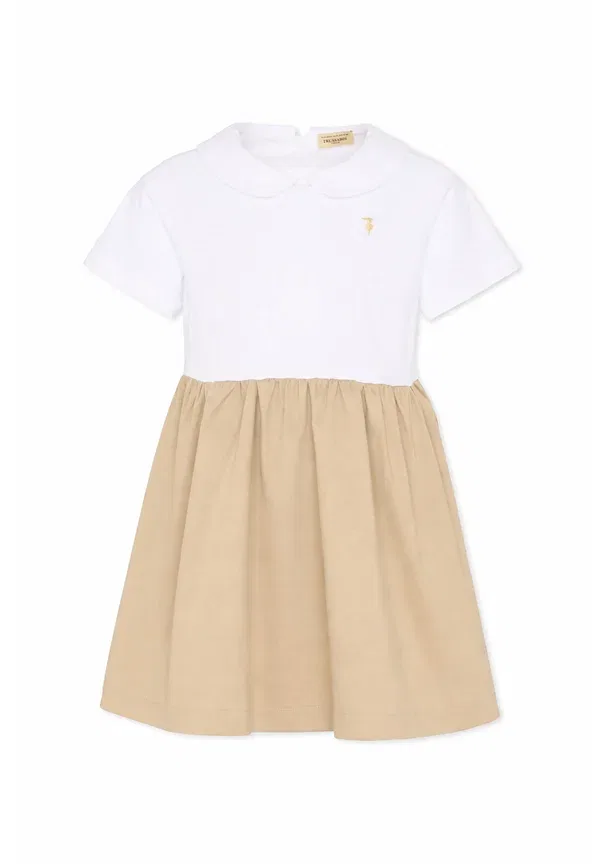 Платье хлопковое Vestito Tru Trussardi Junior, белый