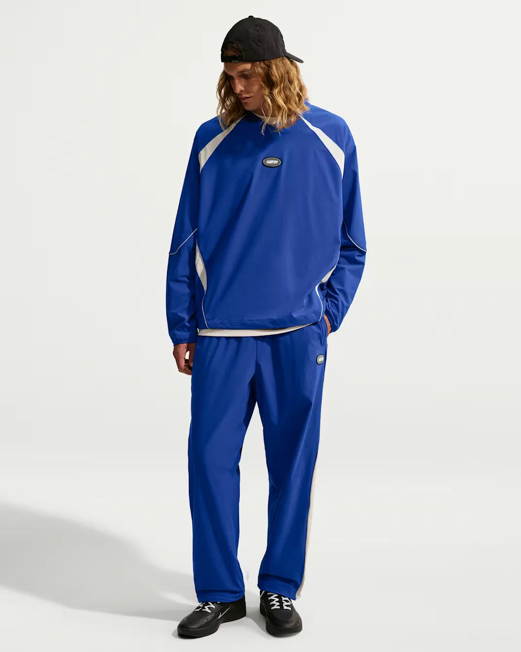 Тканый скейтбордный топ Nike SB, Old Royal/Light Orewood Brown — фото 4