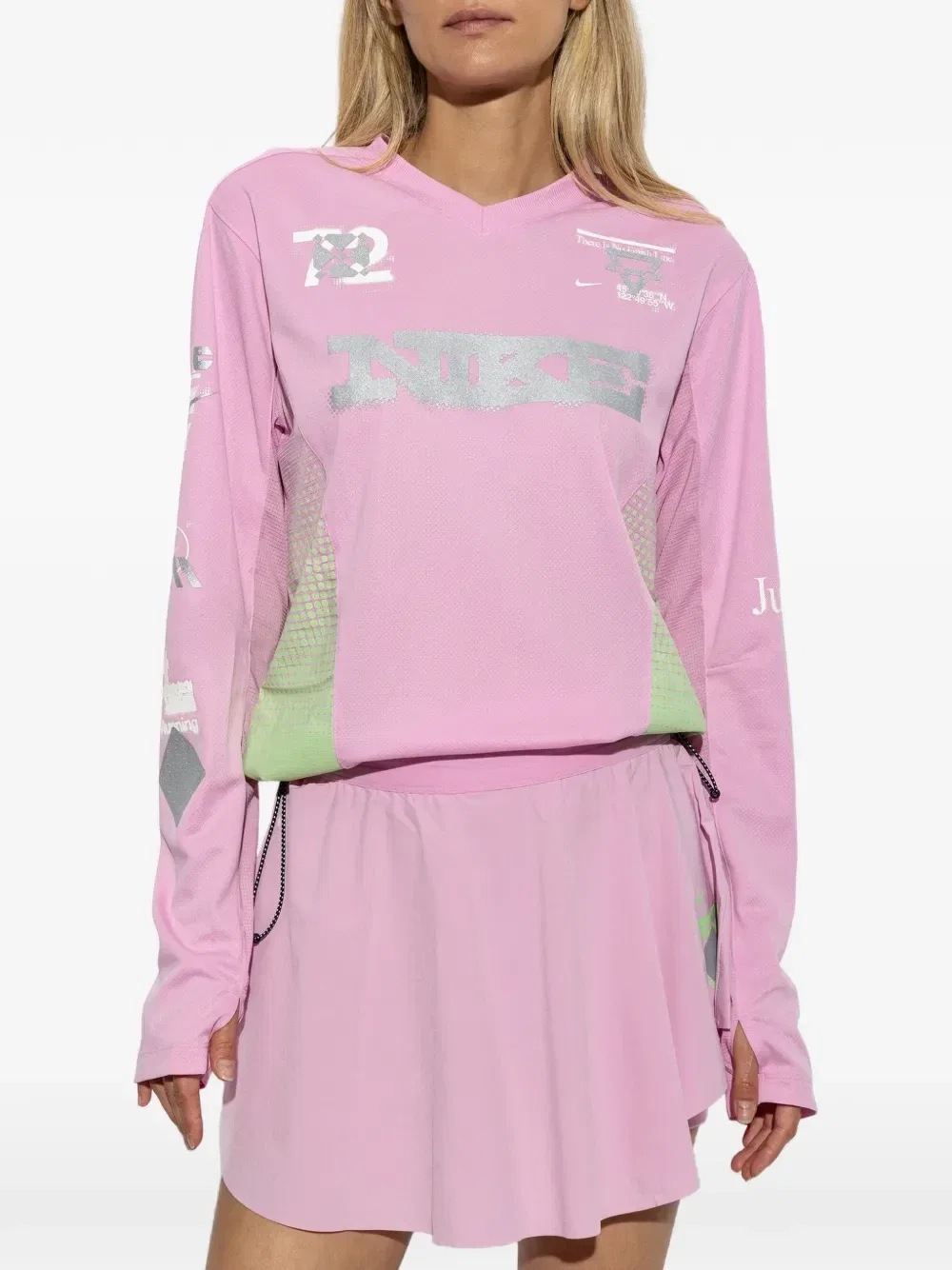 Футболка с длинными рукавами и логотипом Swift Nike, розовый — фото 3