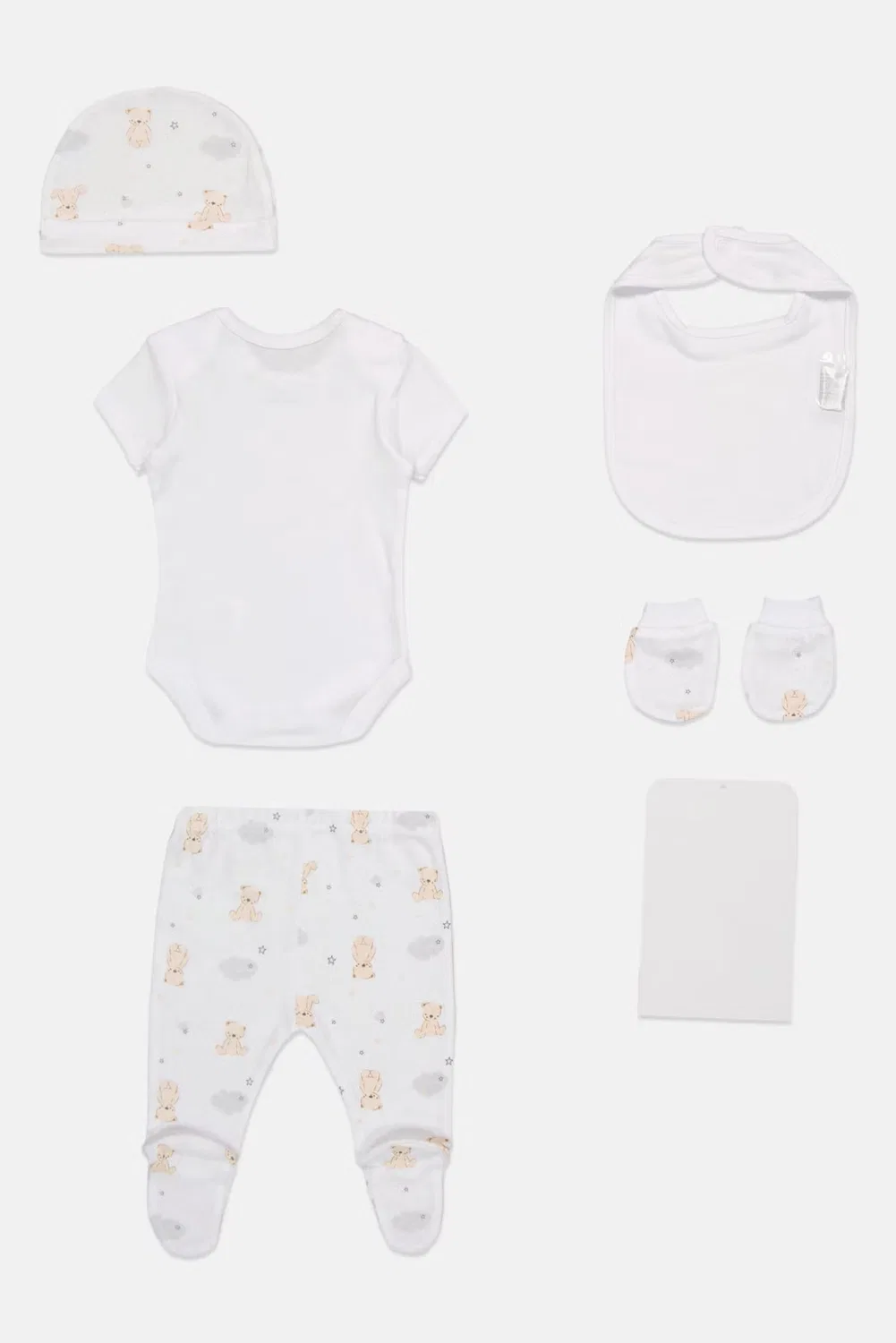 Rock-A-Bye Baby Boutique Комплект детской одежды с принтом из 6 предметов, белый — фото 3