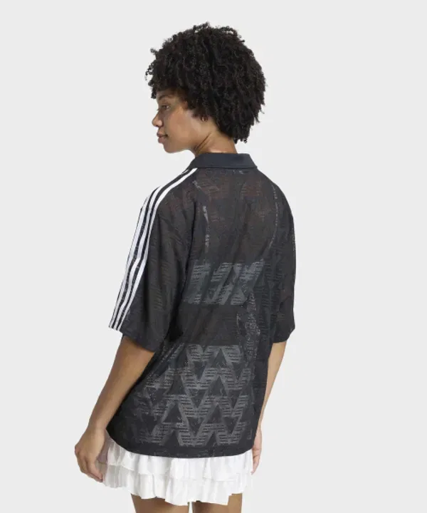 Футбольная джерси с кружевом, Adidas, черный — фото 2