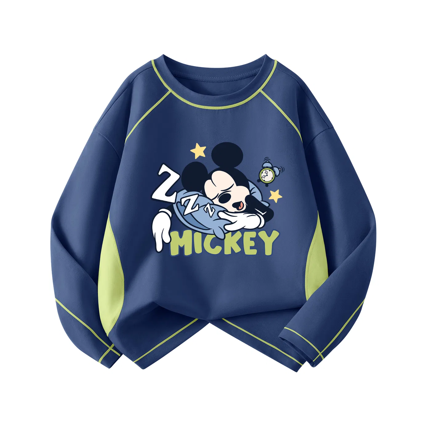 Детская футболка с принтом Disney Kids T Shirts Crew Neck Thin Stretch, Lime Yellow — фото 3
