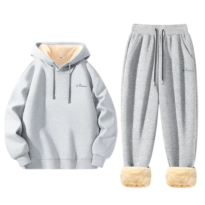 Детский комплект из свитшота и брюк Thermal Sherpa MINISO, Heather Gray