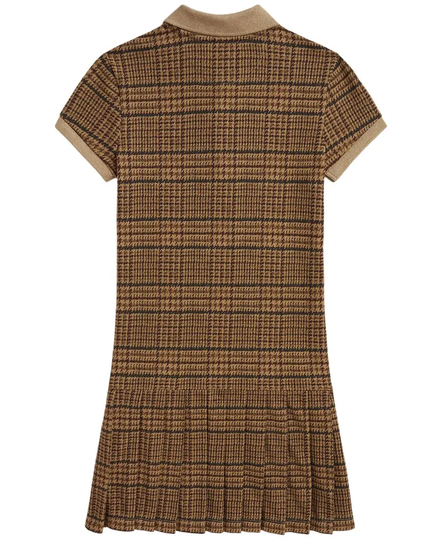 Платье-поло из твидового трикотажа с вышивкой Polo Ralph Lauren, Glenview Tweed — фото 2
