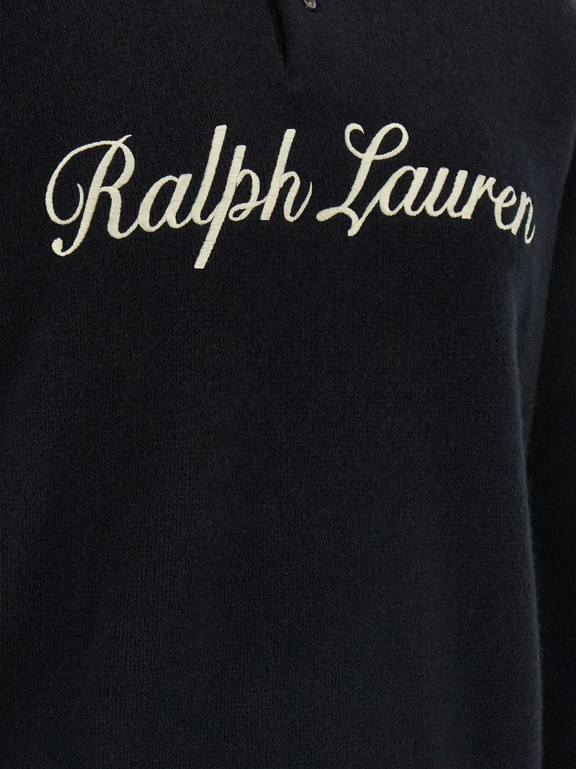 Рубашка-поло с логотипом курсивом Polo Ralph Lauren, черный — фото 4