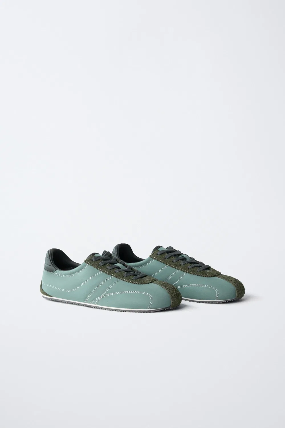 Кроссовки с тонкой подошвой ZARA, Petrol Blue — фото 2
