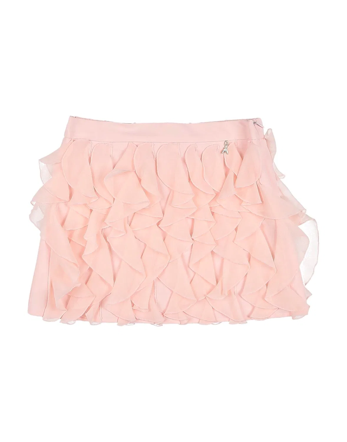 Детская юбка из крепа с рюшами Patrizia Pepe, Light Pink