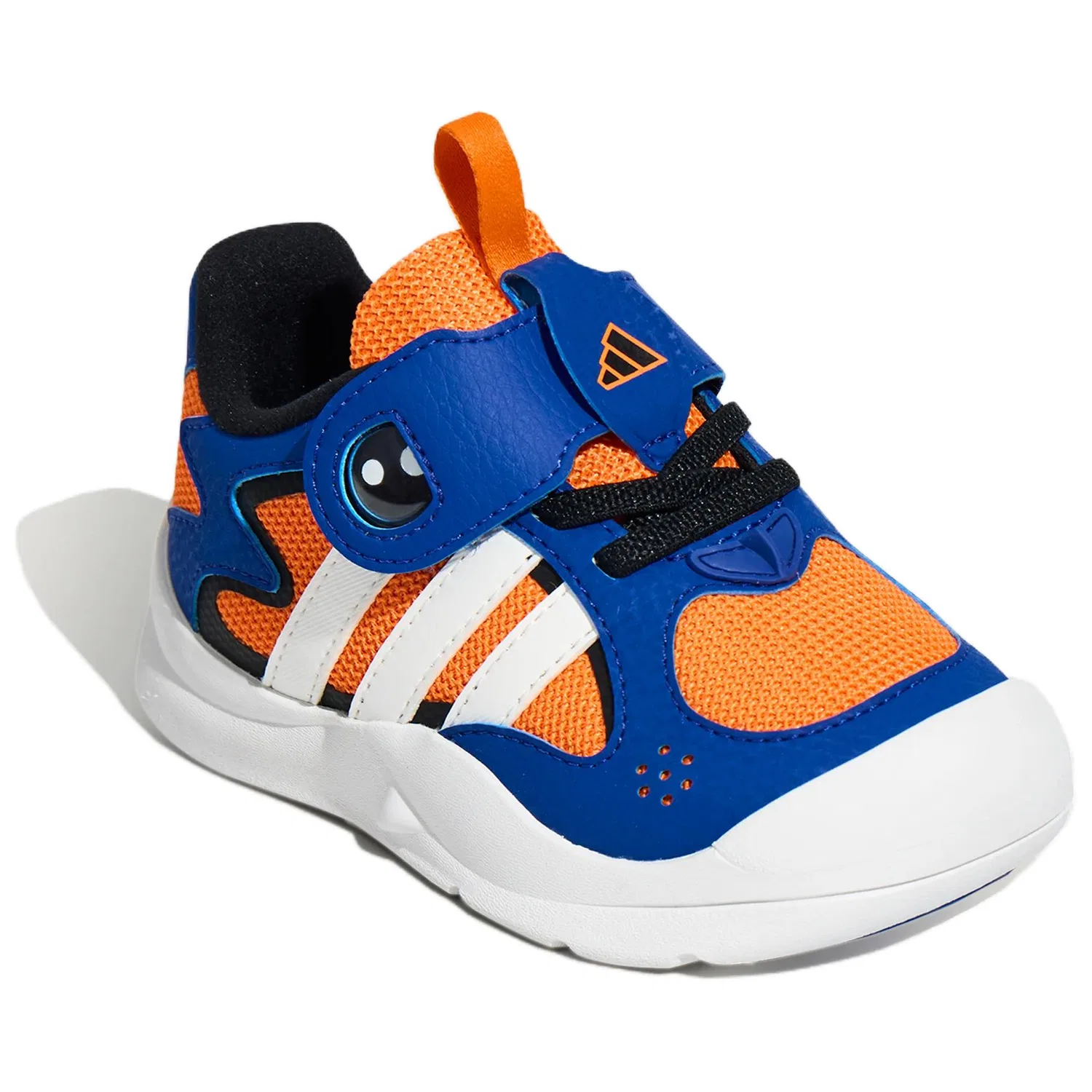 Детские кроссовки для мальчиков с шнуровкой Adidas Flexifin, Royal Blue Bright White Orange — фото 4
