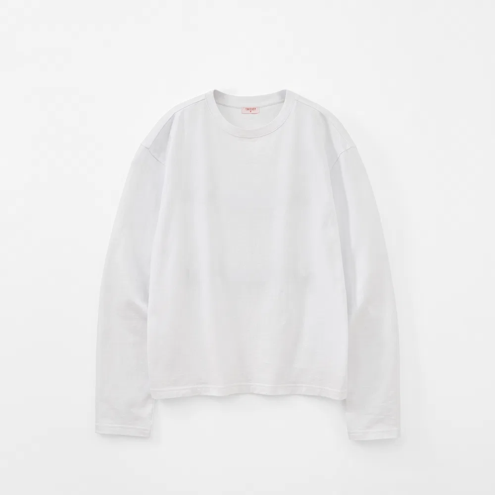 Детский лонгслив с длинным рукавом укороченный, модель Solid Crop Long Sleeve TAKEASY KIDS, Белый