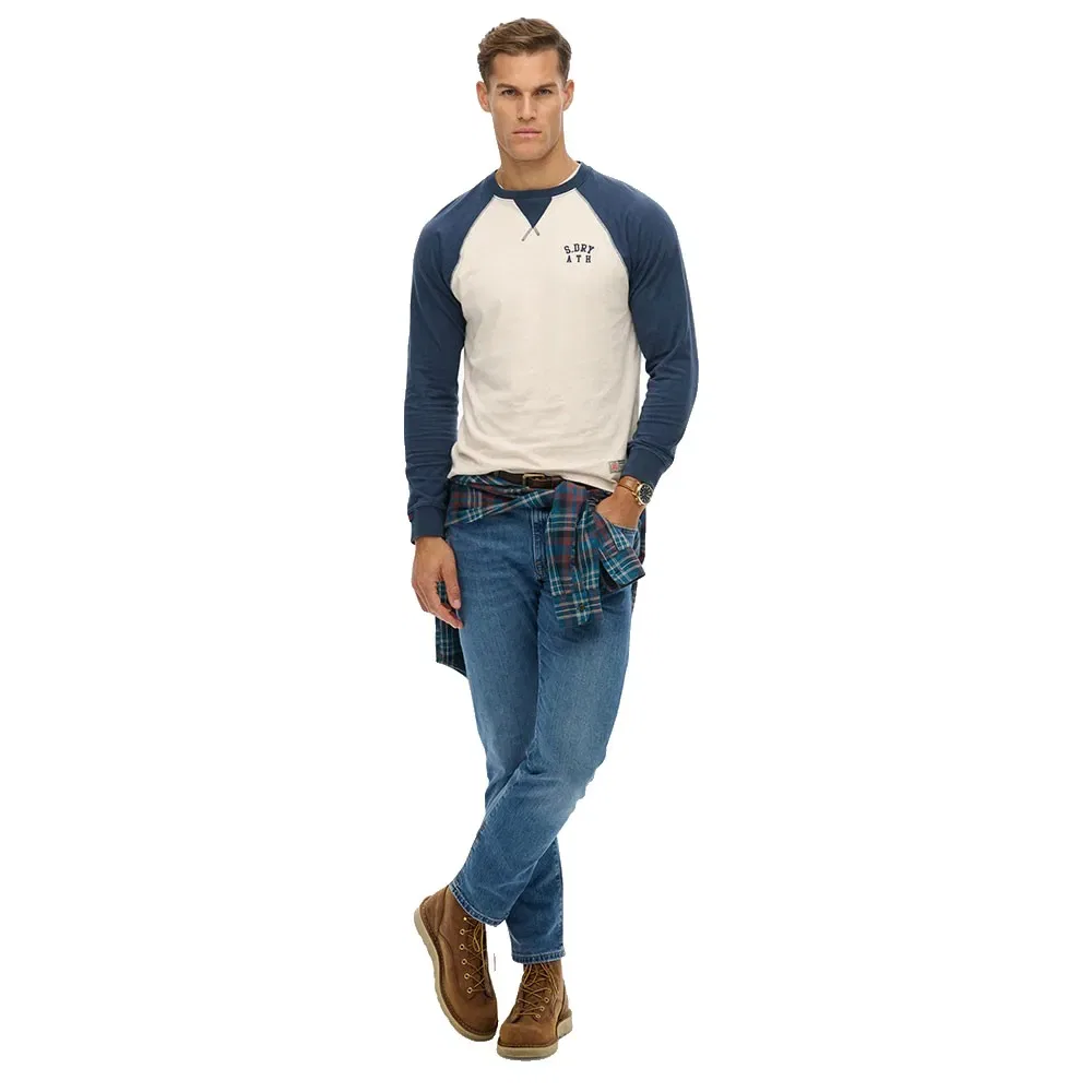 Футболка с длинным рукавом Vintage Athletic Baseball Superdry, белый — фото 4