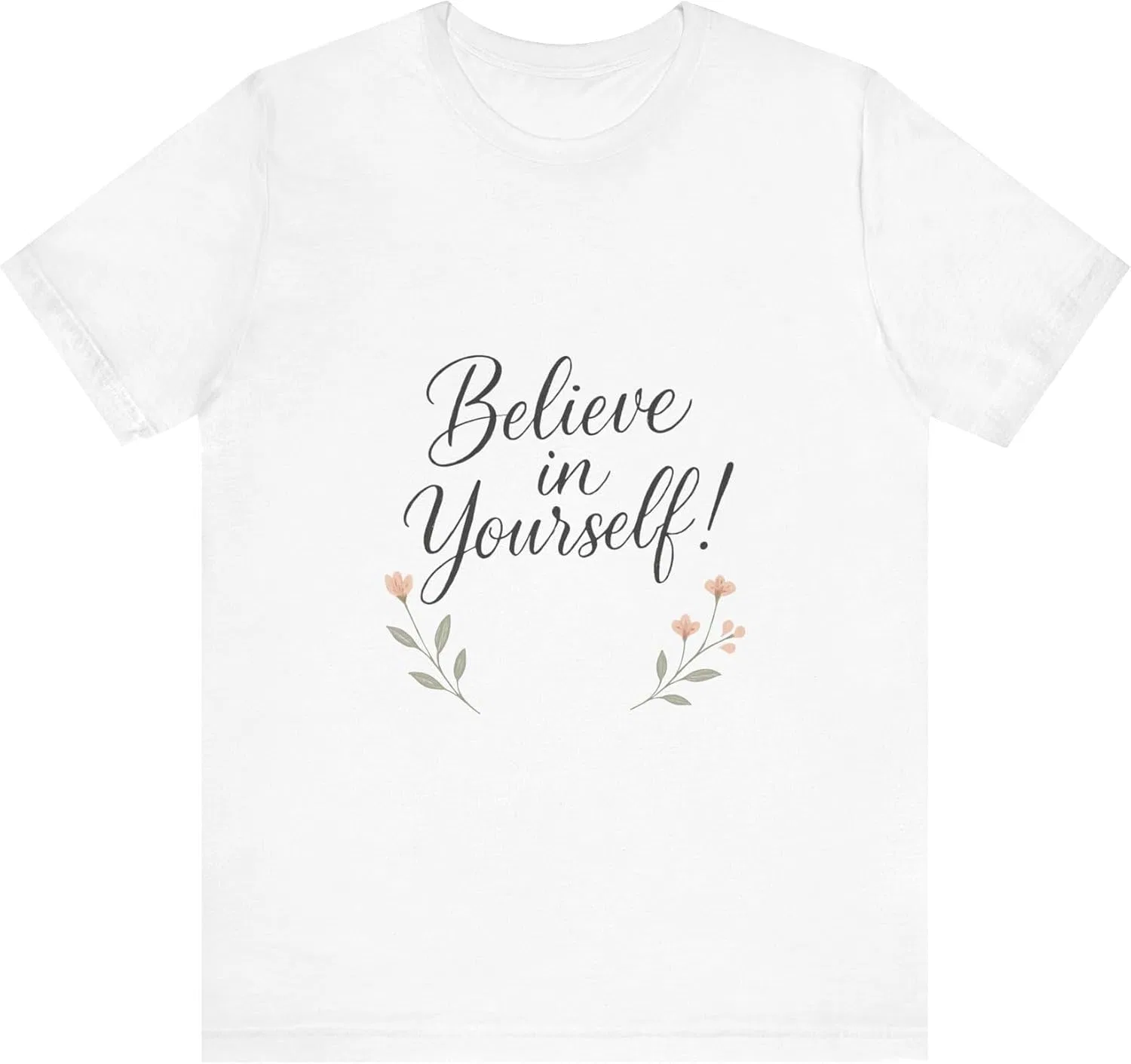 Унисекс футболка с принтом Believe in Yourself Bella+Canvas 3001, White