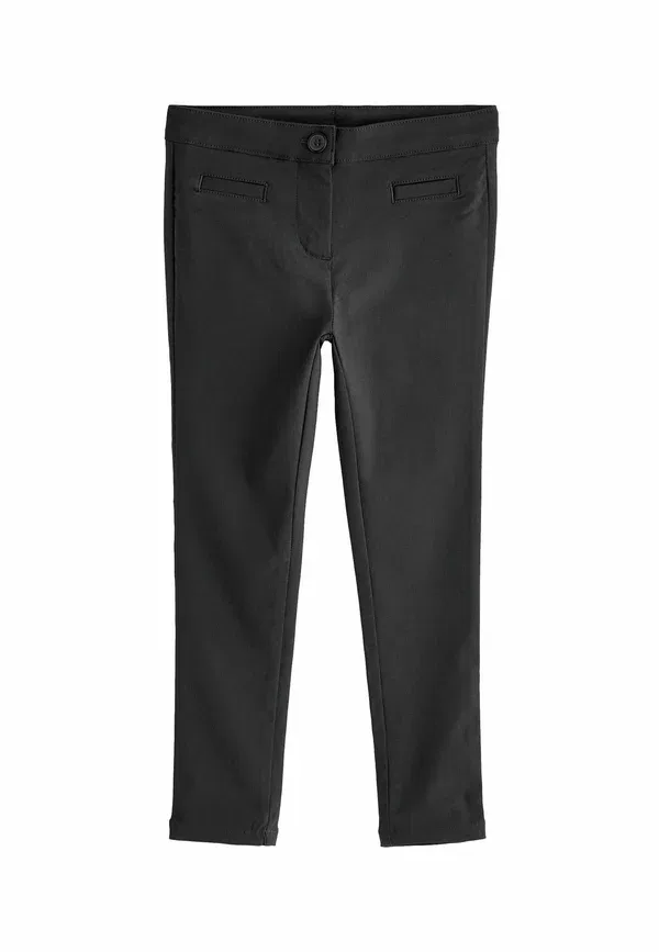 Брюки зауженные стрейч Next, black longer length, черные