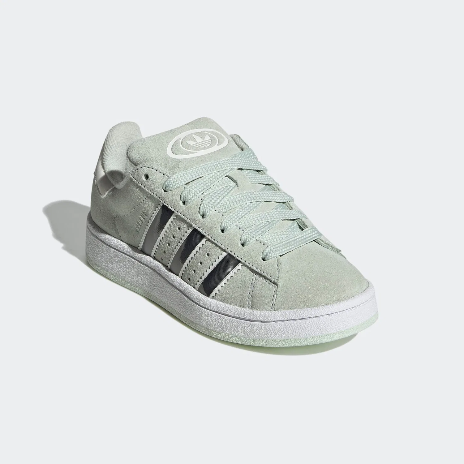 Детские кроссовки замшевые Campus 00s Adidas Originals, Linen Green/Matte Silver/Off White