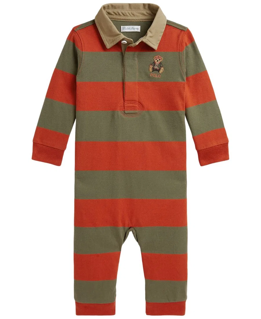 Детский комбинезон-регби Polo Bear Cotton Rugby Coverall Polo Ralph Lauren, Orange