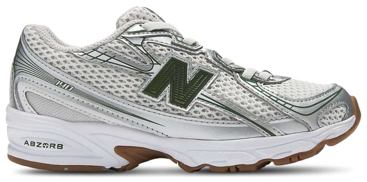 Кроссовки для мальчиков 740 New Balance, цвет Silver Metallic/Green