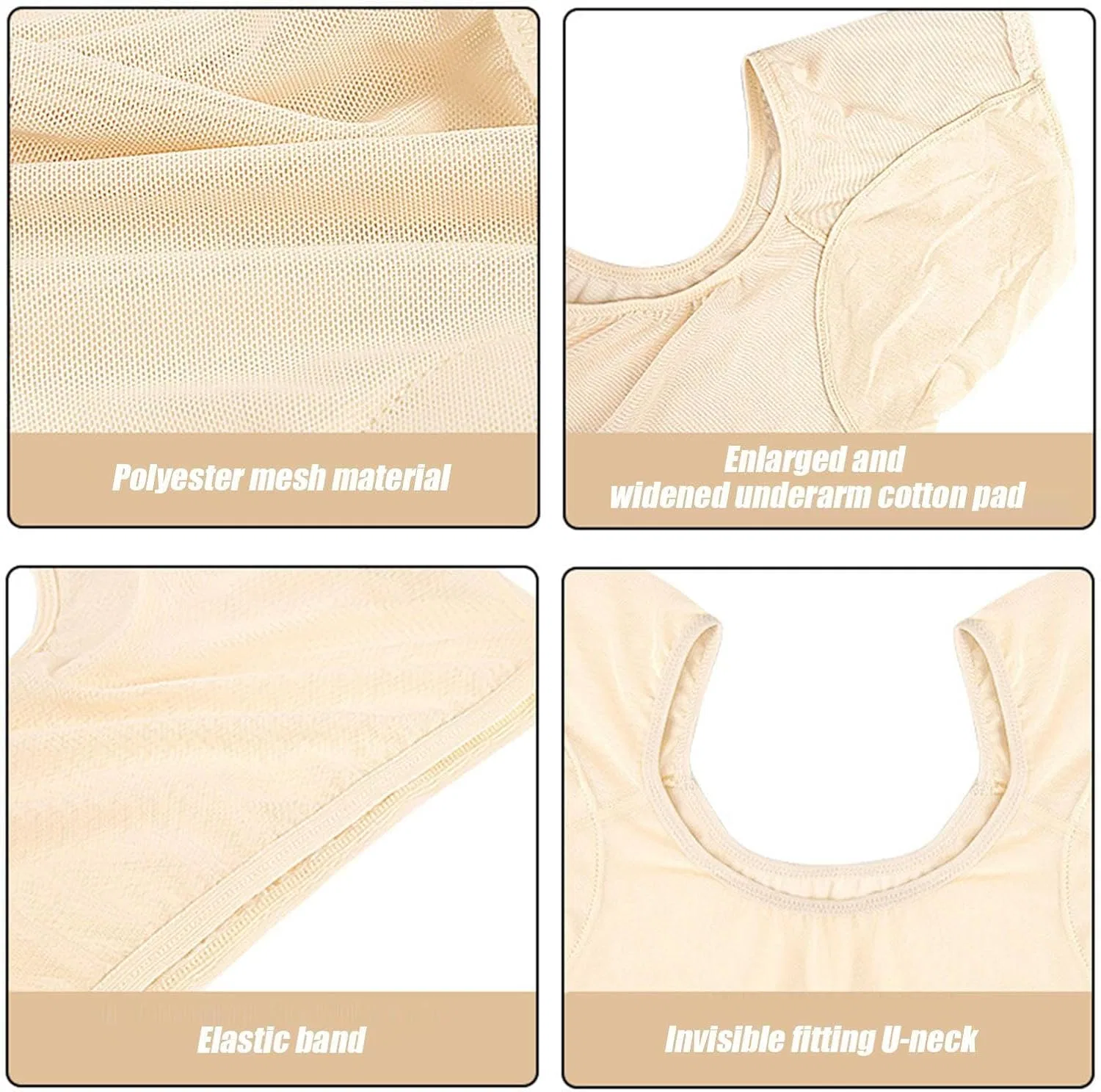 Подмышечная потовпитывающая вставка Yhsioaklo, XL, Skin Colour — фото 4