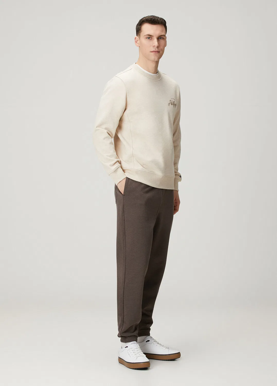 Свитшот Regular Fit Tommy Hilfiger, bej — фото 2