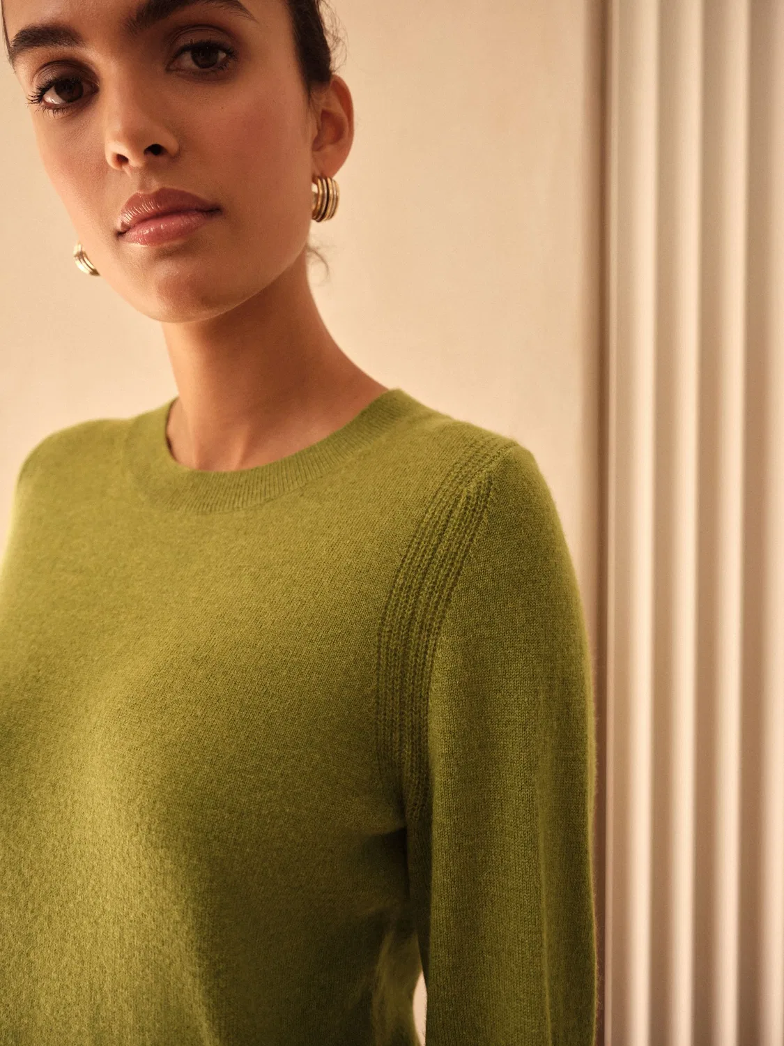 Джемпер из кашемира, модель Olive Green N Next, оливково-зеленый — фото 4