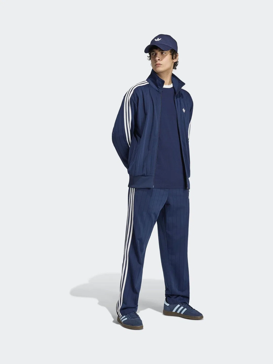 Футболка с длинным рукавом, 3-Stripes, adidas Originals, синий — фото 4