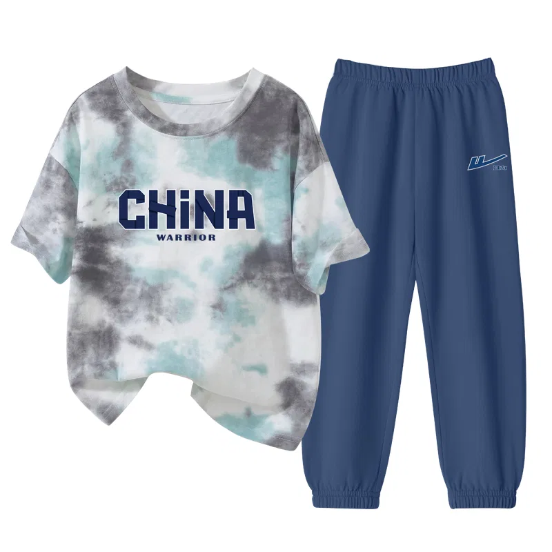 Детский спортивный комплект с принтом и логотипом, Kids Casual Sportswear, WARRIOR