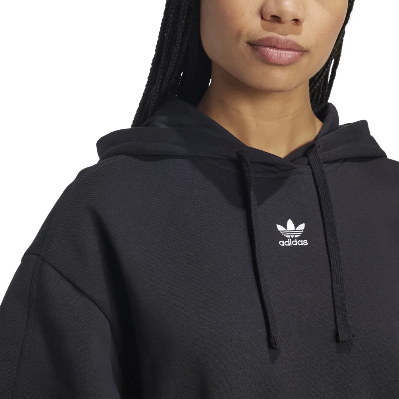 Женское худи оверсайз Essentials от Adidas Originals, черный — фото 3