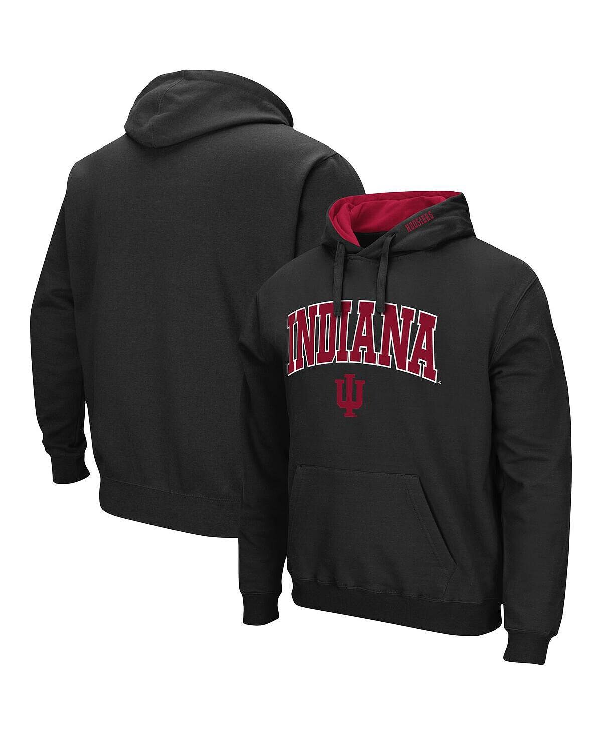 

Мужская черная толстовка с капюшоном indiana hoosiers arch and logo 3.0 pullover Colosseum, черный