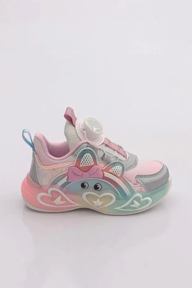 Детские кроссовки для девочек с подсветкой Marco Kids, Silver