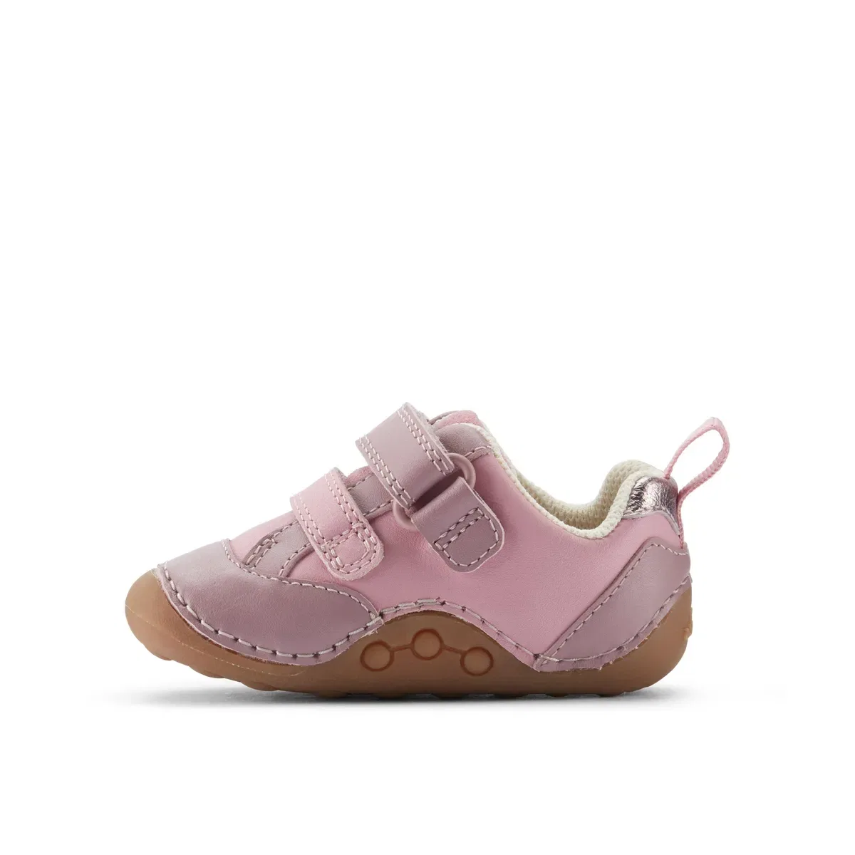 Детские кроссовки с липучкой Tiny Sky T. Clarks, Pink — фото 2