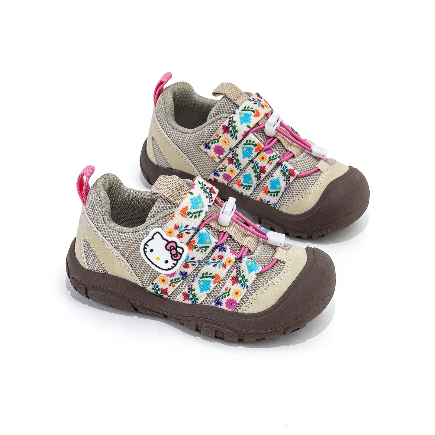 Детские уличные кроссовки Hello Kitty с принтом Sanrio, Light Brown — фото 4