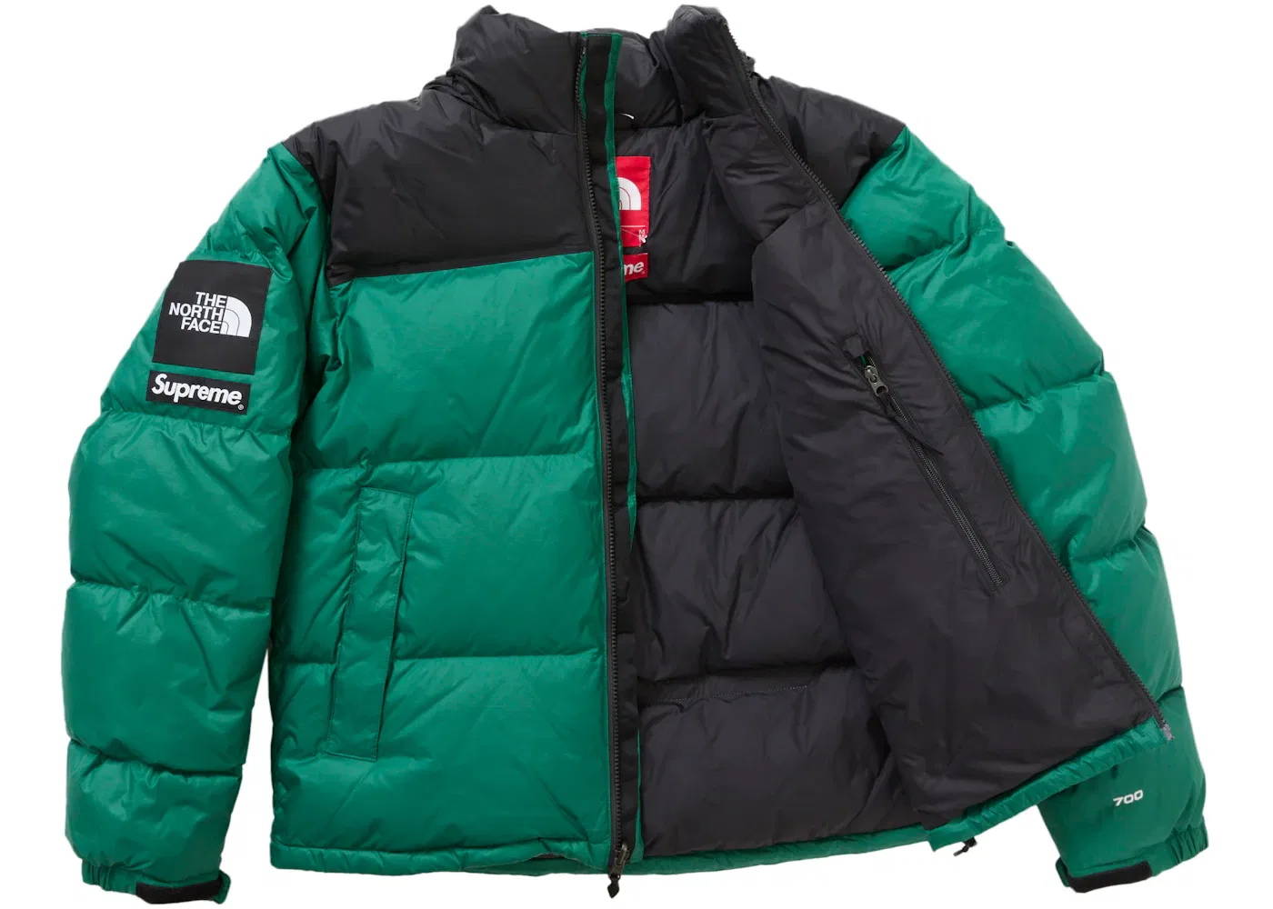 Мужская куртка с принтом Nuptse Jacket Supreme, Green — фото 3