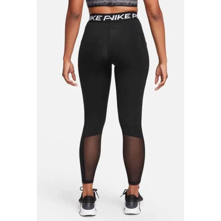 Женские леггинсы Nike Pro 365 Mid-rise 7/8 Tight с карманом, Черный — фото 3