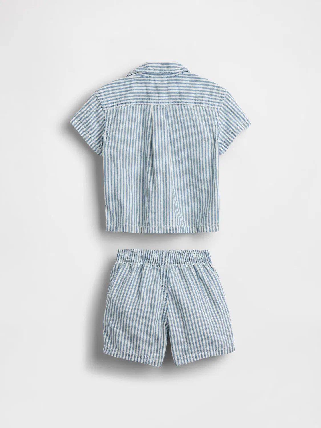 Джинсовый костюм Gap Blue Denim Stripe, синий — фото 2