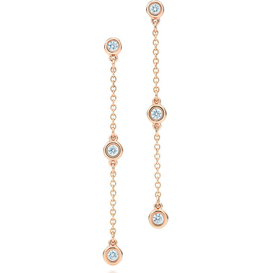 

Серьги Tiffany & Co. Elsa Peretti Diamonds by the Yard, розовое золото/бриллиант