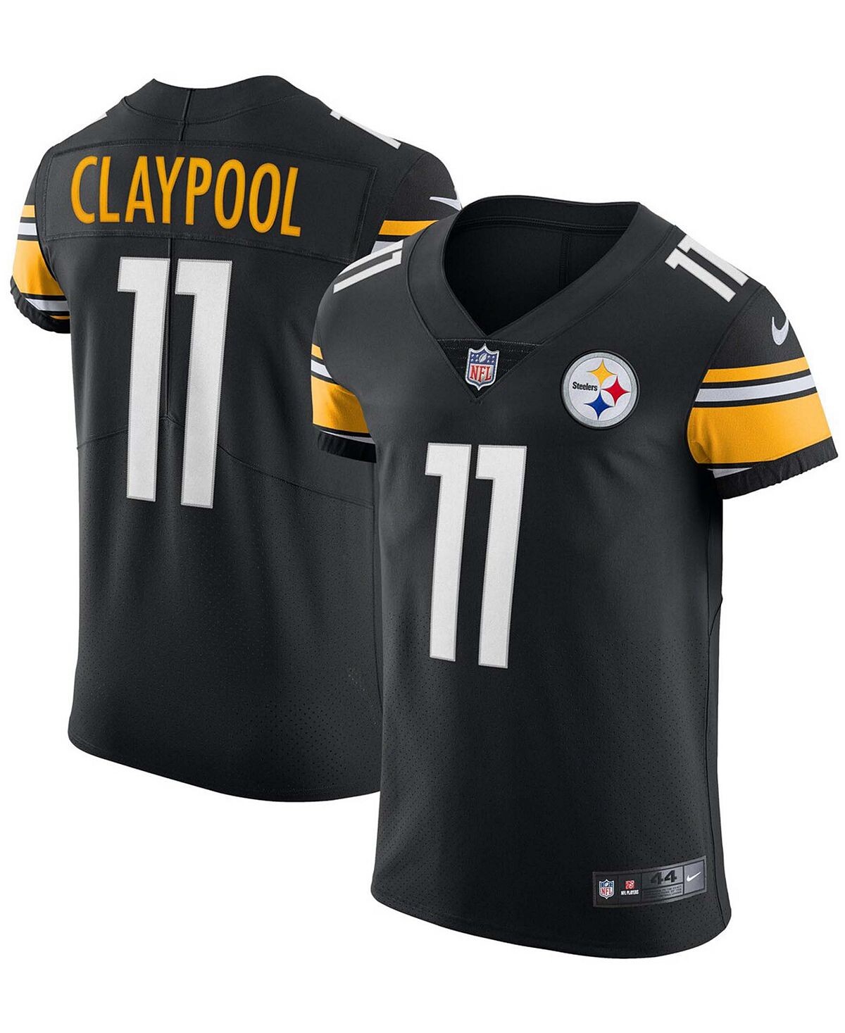 

Мужская футболка chase claypool black pittsburgh steelers vapor elite player Nike, черный