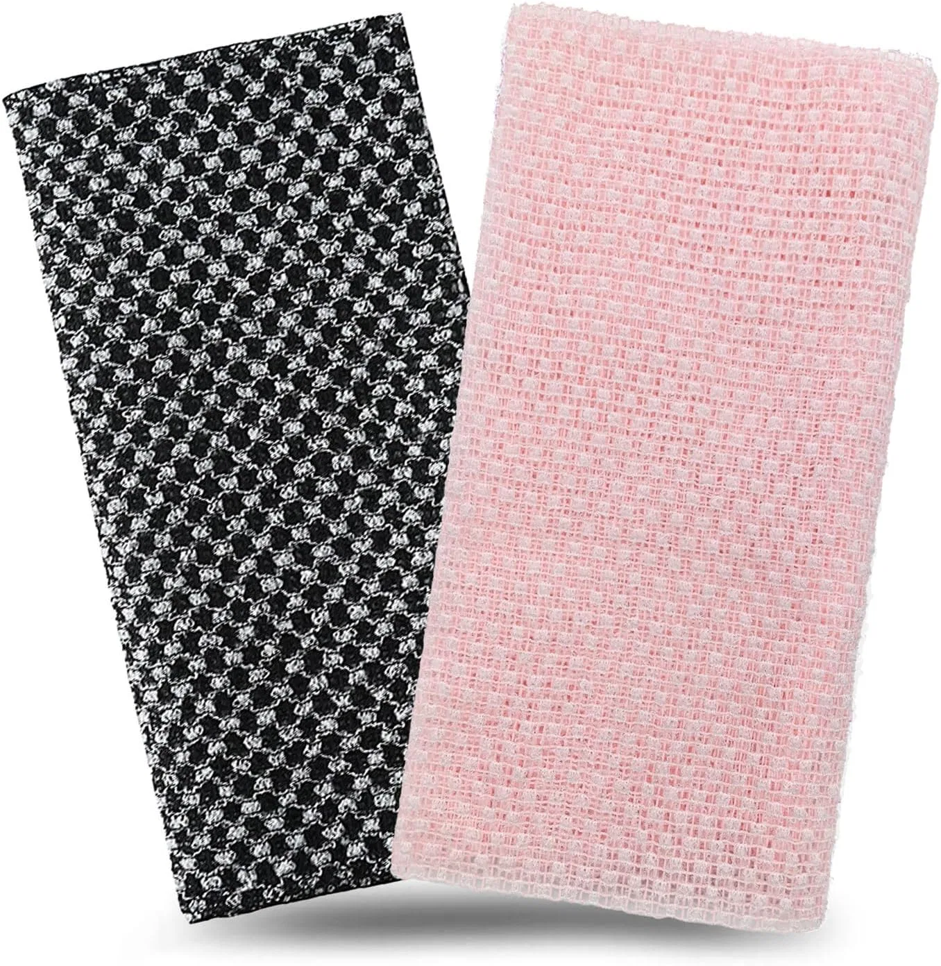 Мочалка эксфолирующая, ShannChuan, 2 шт, 26x100 см, Black + Pink 2pcs