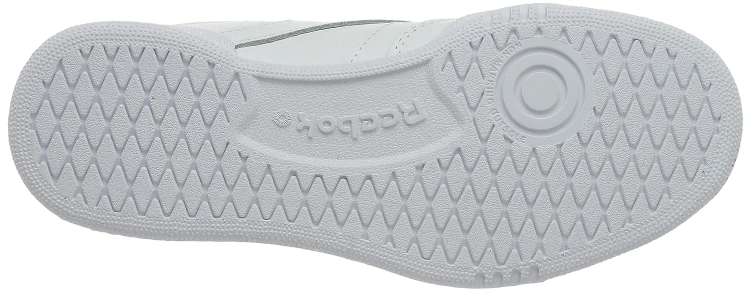 Детские кроссовки для мальчиков с кожаным верхом Club C 1v Reebok, White Glegrn Vecblu — фото 4