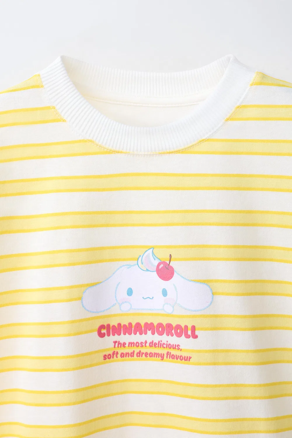 CINNAMOROLL SANRIO Полосатая футболка ZARA, Yellow — фото 3