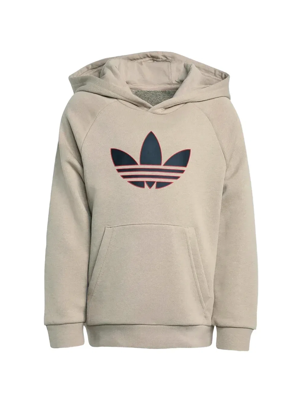 Спортивный костюм с логотипом-трилистником Adidas Kids, бежевый — фото 2